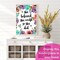 Inspirational Diamond Art for Adults – DIY Motivational Quote Floral 5D Diamond Painting, Round Drill Gem Art, 12x16 Inch Wall Décor
